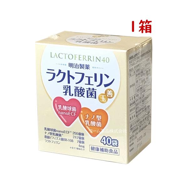 明治製薬ラクトフェリン乳酸菌 40袋 40日分 健康補助食品 乳酸球菌 ナノ型乳酸菌 殺菌ビヒィズス菌 ラクトフェリン 腸活